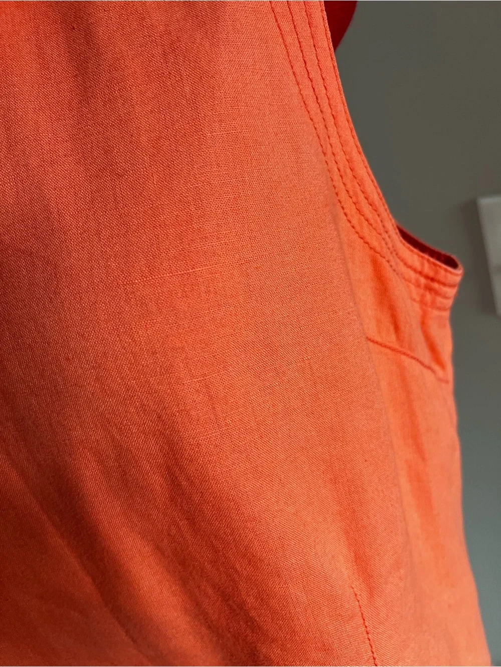 Geoffrey Beene Sleeveless Collared V-Neck Tank Top in Orange - Picture 4 of 11